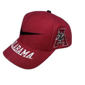 Vintage Nike Hat Alabama Snapback 90s Swoosh Shaped Snap Bama Vtg Roll Tide
